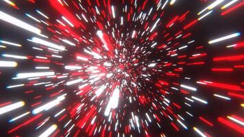 Red and White Infinite Hyper Space Neon Tunnel Background VJ Loop I 4K video
