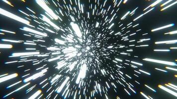 White Infinite Hyper Space Neon Tunnel Background VJ Loop I 4K video