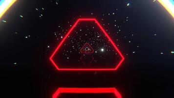 Red and White Sci-Fi Neon Strobe Tunnel Background VJ Loop I 4K video