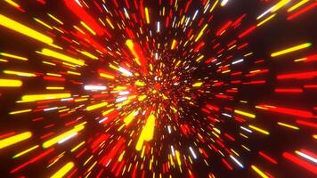 Red White and Orange Infinite Hyper Space Neon Tunnel Background VJ Loop I 4K video