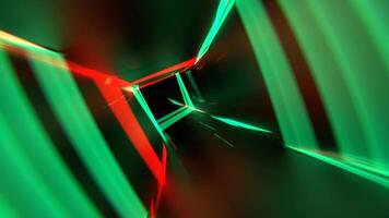 Turquoise and Red Neon Strobe Tunnel Background VJ Loop I 4K video