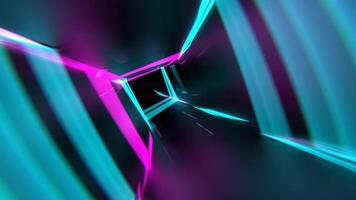 Cyan and Pink Neon Strobe Tunnel Background VJ Loop I 4K video