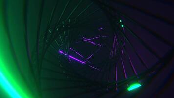 lila und Türkis Neon- Blitz schön Spiral- Sci-Fi Hintergrund vj Schleife ich 4k video