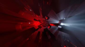 Red and White Spectacular Beautiful Sci-Fi Infinity Tunnel Background VJ Loop I 4K video