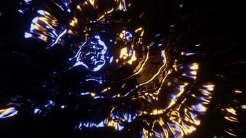 Blue and Gold Beautiful Abstract Liquid Background VJ Loop I 4K video