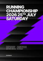 layout template design for championship or sports event. Poster design with fluted glass effect. Design for poster, cover, brochure, banner or background. vector