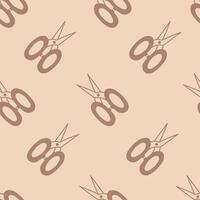 Scissors Doodle Seamless Pattern vector