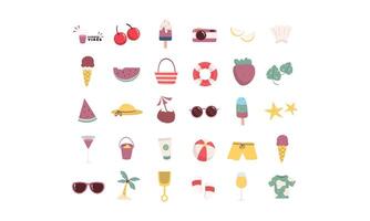 summer vibes collection vector