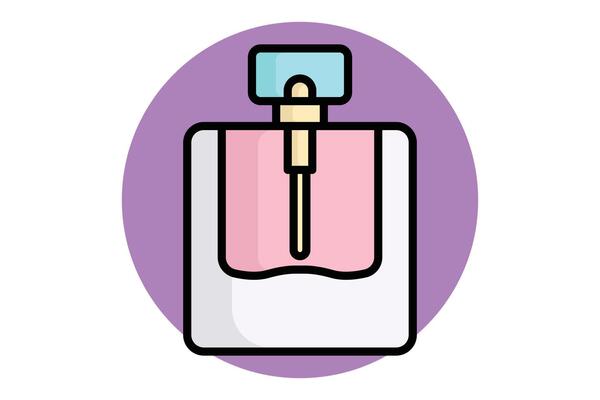 Perfume icon. colored outline icon style. icon related to party, valentine. valentine day elements illustration