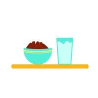 Featuring dates with fresh drinks for your Ramadan design. Islamic element. Ramadan element vector