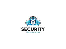Elegant Cloud Security Logo Collection, Secure Your Cloud Assets vector