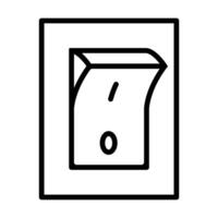 Electric switch outline icon . Power off linear style sign toggle switch off position for graphic design, logo, web site, social media, mobile app, ui vector
