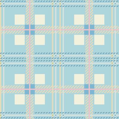 Pastel plaid check geometry illustration simple seamless pattern.