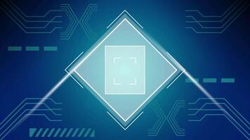 Tech Lock Animation Digital padlock with fingerprint animation, supported by a futuristic background. A perfect representation of cyber protection in the modern world. video