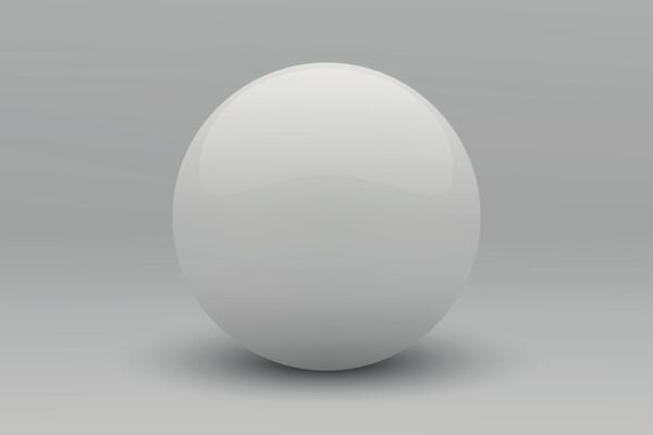 3d White sphere