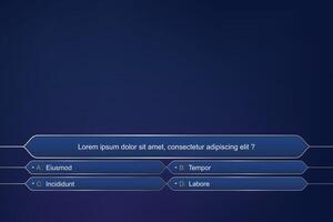 Quiz Game Interface with Question vector