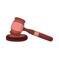 illustration of judge hammer vector
