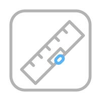 Ruler icon, measurement tool, concept of accuracy, precision, and scale. vector