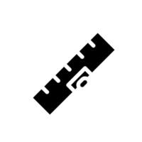 Ruler icon for measurement. Concept of accuracy, precision, and scale. vector