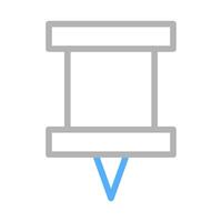Pushpin icon for marking a location. Concept of location, reminder, and attention. vector