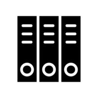 Binders icon for organization, archive, and documentation. Concept of office, business, and management. vector