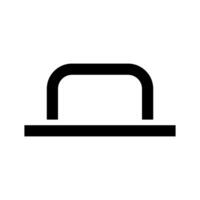Black and white hat icon. Concept of fashion, style, and design. vector