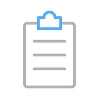 Clipboard icon with lined paper. Concept of checklist, planning, and organization. vector