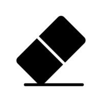 Black eraser on white background. Concept of removing, deleting, and correcting. vector