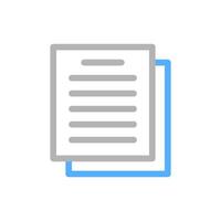 Document icon, duplicate file symbol. Concept of copy, clone, and replication. vector