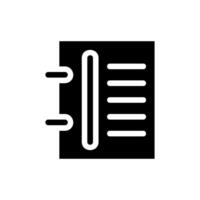 Notebook icon. Concept of planning, organization, and productivity. vector