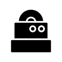 CD player icon. Concept of music, audio, and entertainment. vector