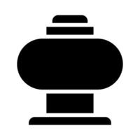 Mooring bollard silhouette. Concept of maritime, navigation, and safety. vector