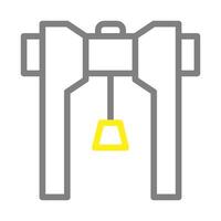 Gantry crane icon. Concept of lifting, loading, and logistics. vector