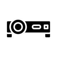 Projector icon for presentation or home cinema. Concept of projection and visual display. vector