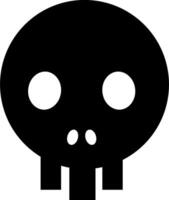 Skull icon. Symbol of poison and danger. Pirate flag attribute. Isolated illustration on white background. vector