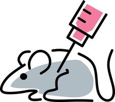 mouse with syringe and needle. Fit for science proposal. vector