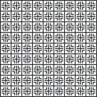 black and white geometric cross tile pattern with seamless repetition vector