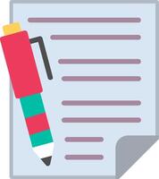 Notes Flat Illustration Icon Design vector