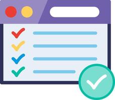 Web Browser Flat Style Illustration Icon Design vector