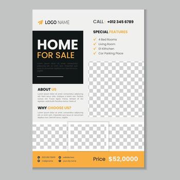 casa listado volantes diseño vector