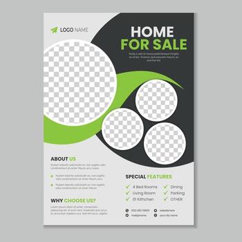 atractivo hogar rebaja volantes vector