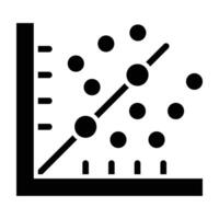 Scatter Graph Icon Design vector