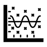 Wave Chart Icon Design vector