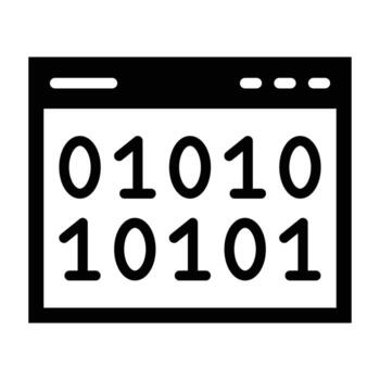 Binary Code Icon Design vector