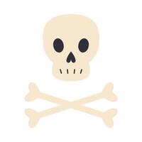 Skull and bones. Sign of death. vector