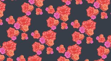 A modern, abstract floral pattern that reimagines traditional botanical motifs. vector