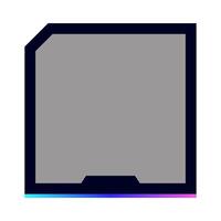 Square frame for media player interface. Online stream futuristic technology style. vector