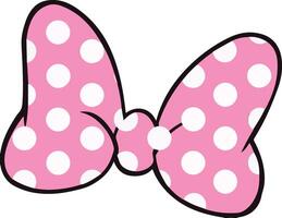 Pink ribbon minnie mouse vector