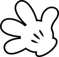 Finger print mickey mouse vector