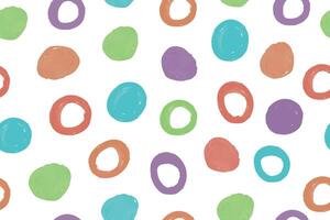 seamless pattern of colorful circles, balls, blots. Drawn ornament. Set of watercolor figures. Watercolor spots. vector